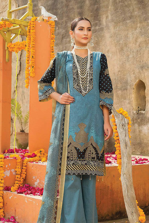 Gul-e-Jaan P/Lawn`22 D#1811 D Grey