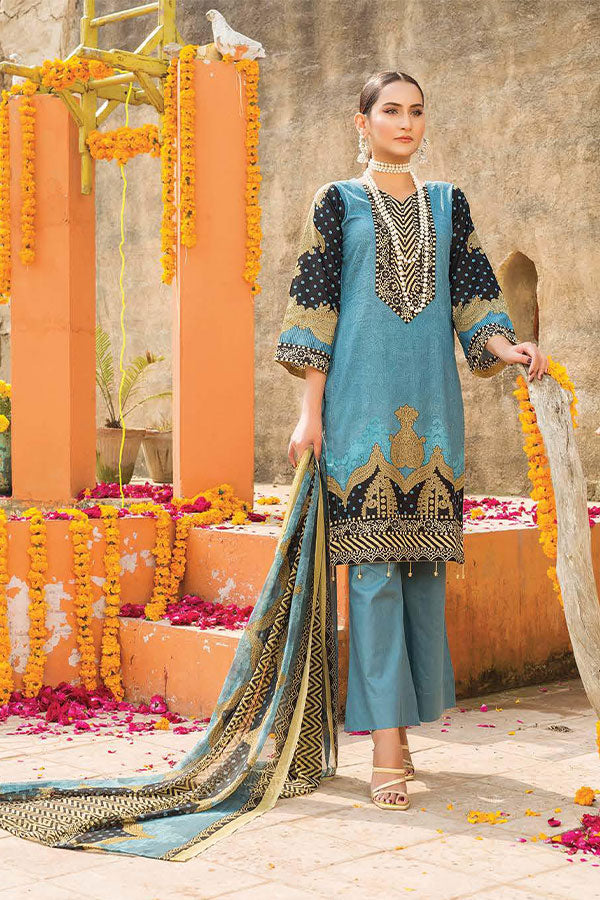 Gul-e-Jaan P/Lawn`22 D#1811 D Grey