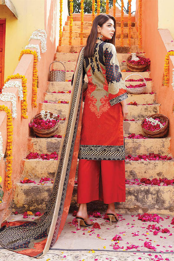 Gul-e-Jaan P/Lawn`22 D#1811 Red