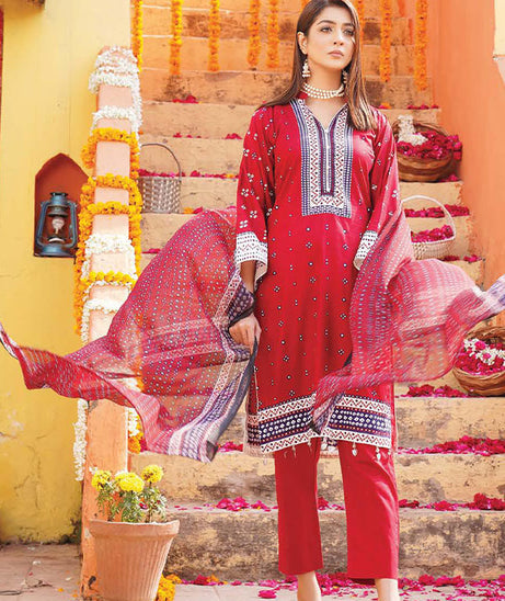 Gul-e-Jaan P/Lawn`22 D#1813 Maroon