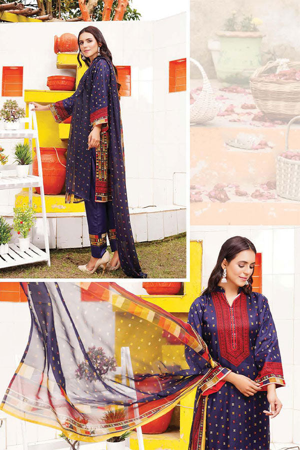 Gul-e-Jaan P/Lawn`22 D#1817 Blue