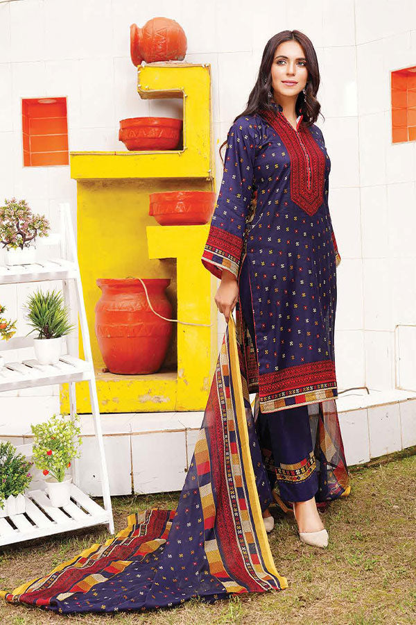 Gul-e-Jaan P/Lawn`22 D#1817 Blue