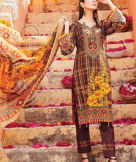 Gul-e-Jaan P/Lawn`22 D#1818 CH Brown