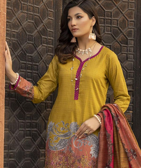 Gull Rukh Daman Chikankari`22 M Green