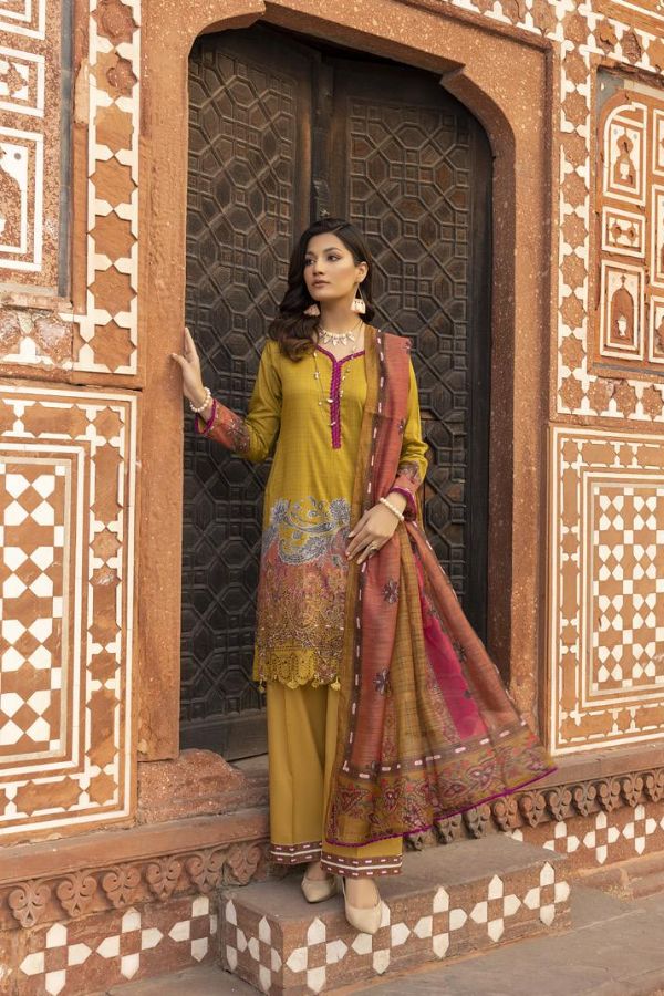 Gull Rukh Daman Chikankari`22 M Green