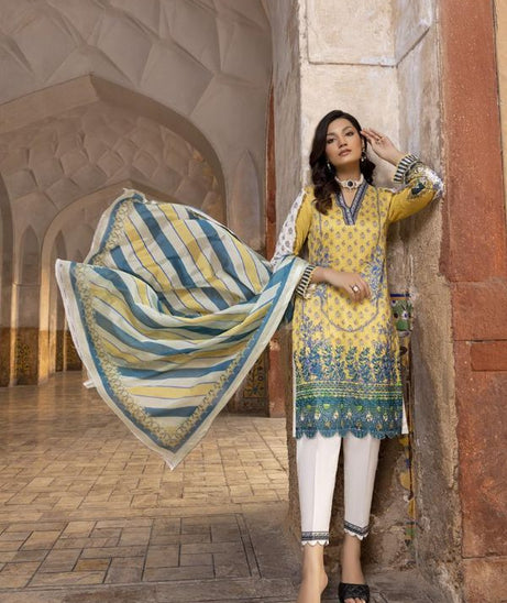 Gull Rukh Daman Chikankari`22 Pista