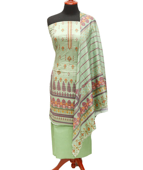 HZ Print Emb Lawn 3Pcs`22 D#128 P Green