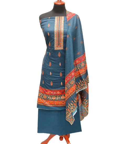 HZ Print Emb Lawn 3Pcs`22 D#141 D Grey