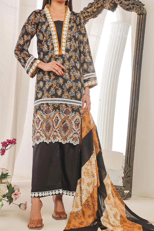 Hafiz Aaliya Emb Lawn`25 D#3 (Black)