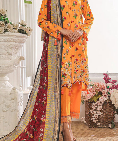 Hafiz Aaliya Emb Lawn`25 D#4 (L Orange)
