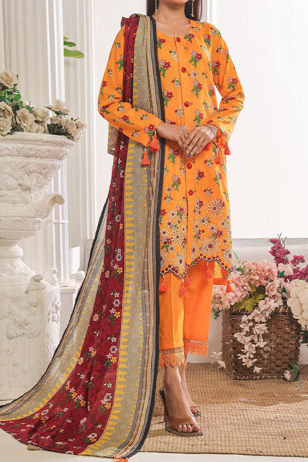 Hafiz Aaliya Emb Lawn`25 D#4 (L Orange)