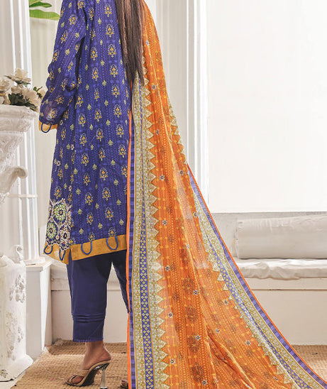 Hafiz Aaliya Emb Lawn`25 D#7 (Nevy Blue)