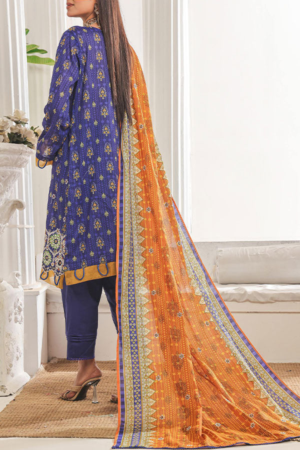 Hafiz Aaliya Emb Lawn`25 D#7 (Nevy Blue)