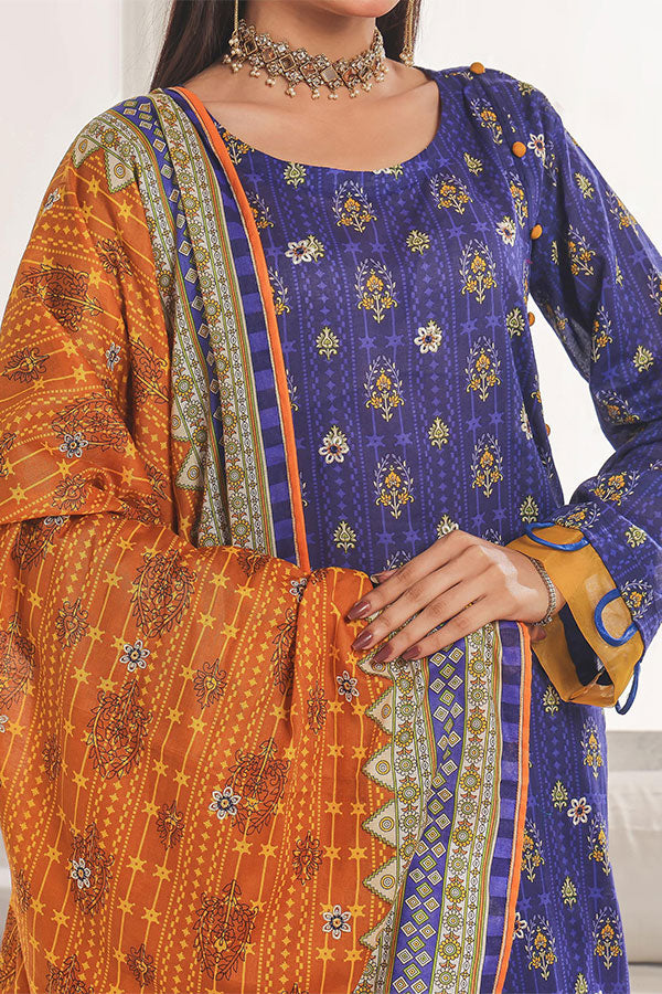 Hafiz Aaliya Emb Lawn`25 D#7 (Nevy Blue)