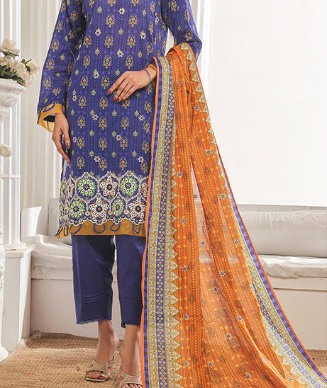 Hafiz Aaliya Emb Lawn`25 D#7 (Nevy Blue)