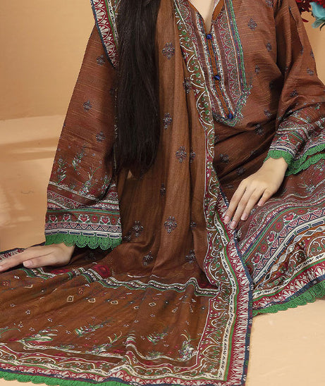 Hafiz Aarzo Digital Lawn`25 D#8 (Brown)