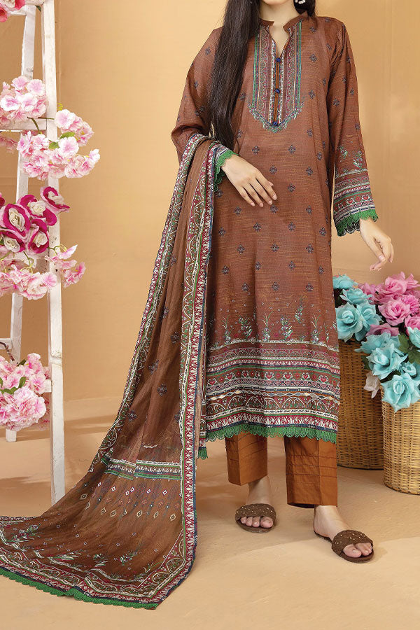 Hafiz Aarzo Digital Lawn`25 D#8 (Brown)