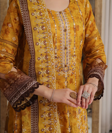 Hafiz Aleen Emb Lawn'25 D#63-Mustard