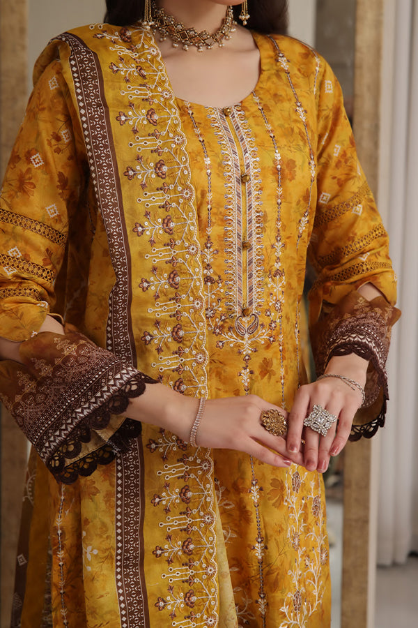 Hafiz Aleen Emb Lawn'25 D#63-Mustard