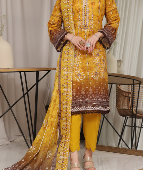 Hafiz Aleen Emb Lawn'25 D#63-Mustard