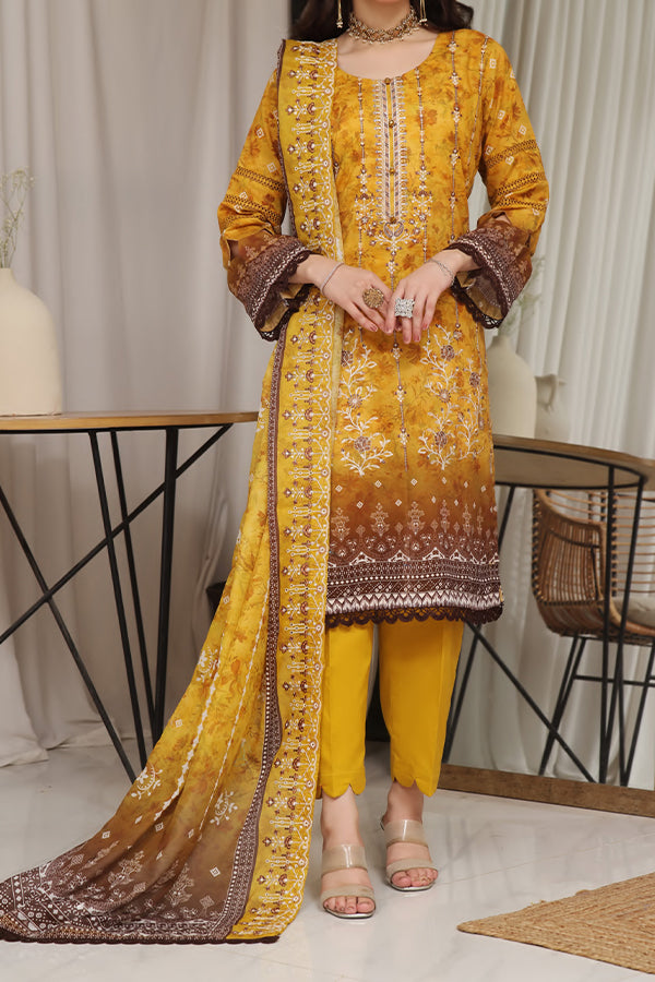 Hafiz Aleen Emb Lawn'25 D#63-Mustard