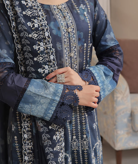 Hafiz Aleen Emb Lawn'25 D#67-Nevy Blue