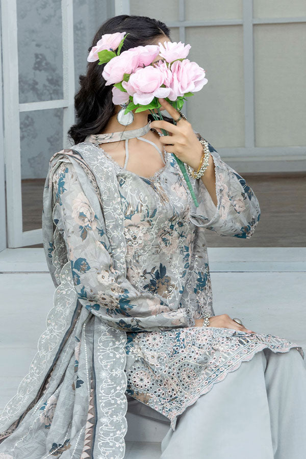 Hafiz Baala Emb Lawn`26 (Vol-3) D#1 (Grey)