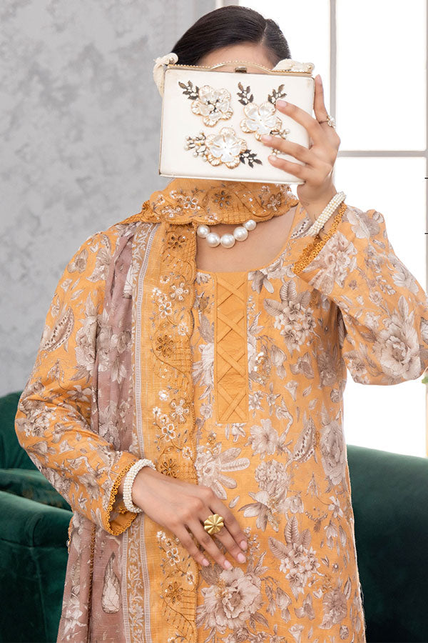 Hafiz Baala Emb Lawn`26 (Vol-3) D#1 (Mustard)