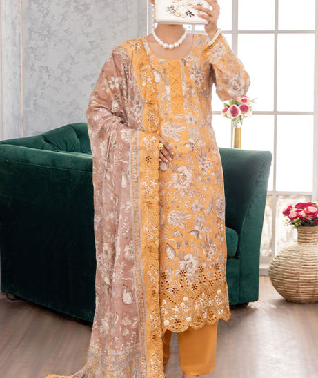 Hafiz Baala Emb Lawn`26 (Vol-3) D#1 (Mustard)