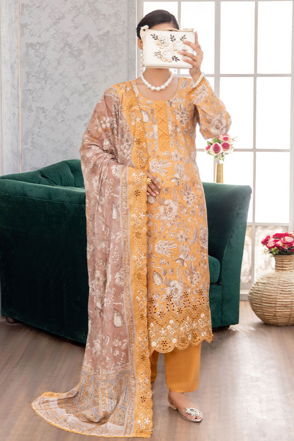 Hafiz Baala Emb Lawn`26 (Vol-3) D#1 (Mustard)