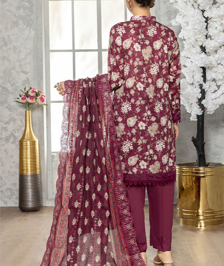 Hafiz Baala Emb Lawn`26 (Vol-3) D#1 (Plum)