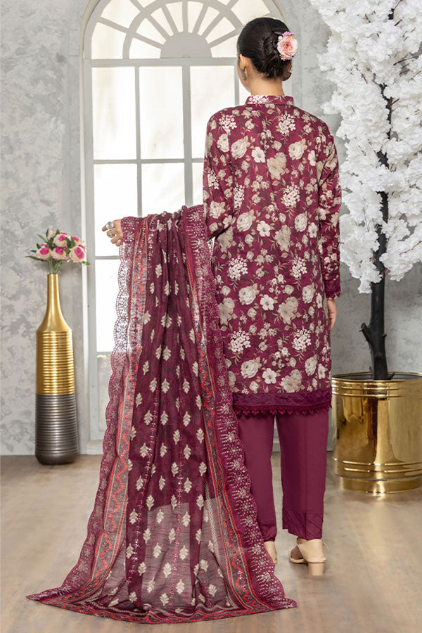 Hafiz Baala Emb Lawn`26 (Vol-3) D#1 (Plum)