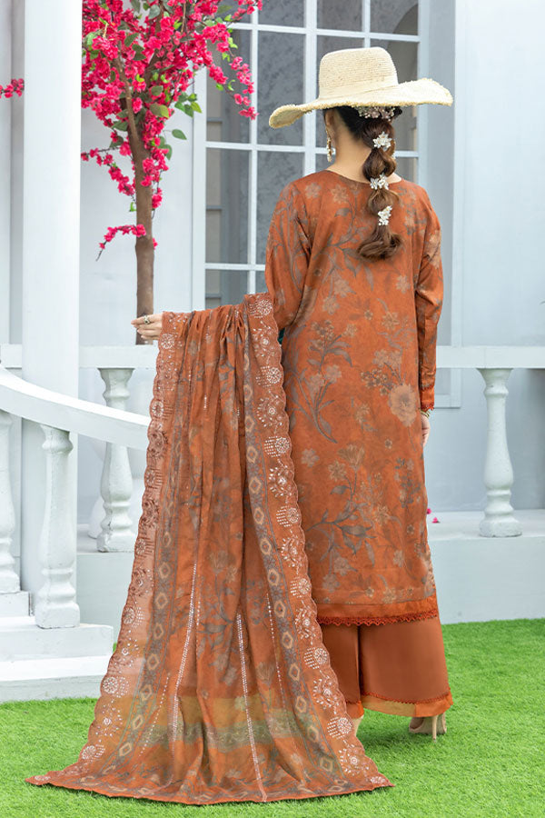 Hafiz Baala Emb Lawn`26 (Vol-3) D#1 (Rust)