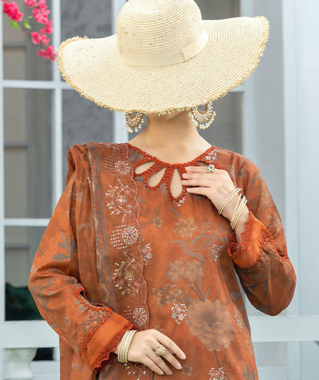 Hafiz Baala Emb Lawn`26 (Vol-3) D#1 (Rust)