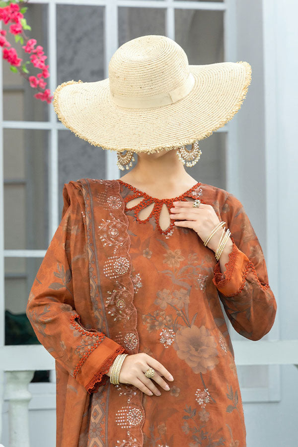 Hafiz Baala Emb Lawn`26 (Vol-3) D#1 (Rust)