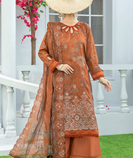 Hafiz Baala Emb Lawn`26 (Vol-3) D#1 (Rust)