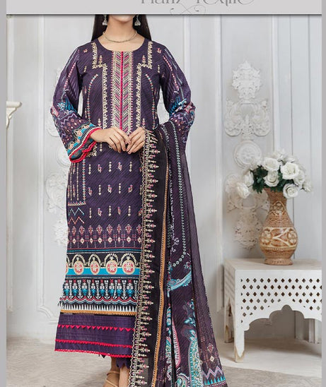 Hafiz Emb Lawn C/Dupatta`23 D#75