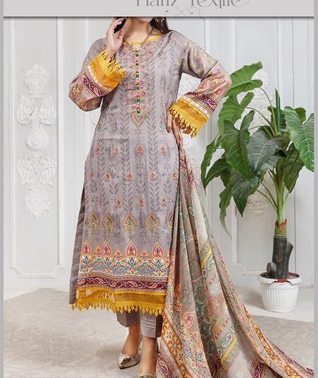 Hafiz Emb Lawn C/Dupatta`23 D#76