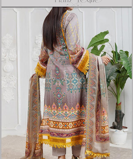 Hafiz Emb Lawn C/Dupatta`23 D#76