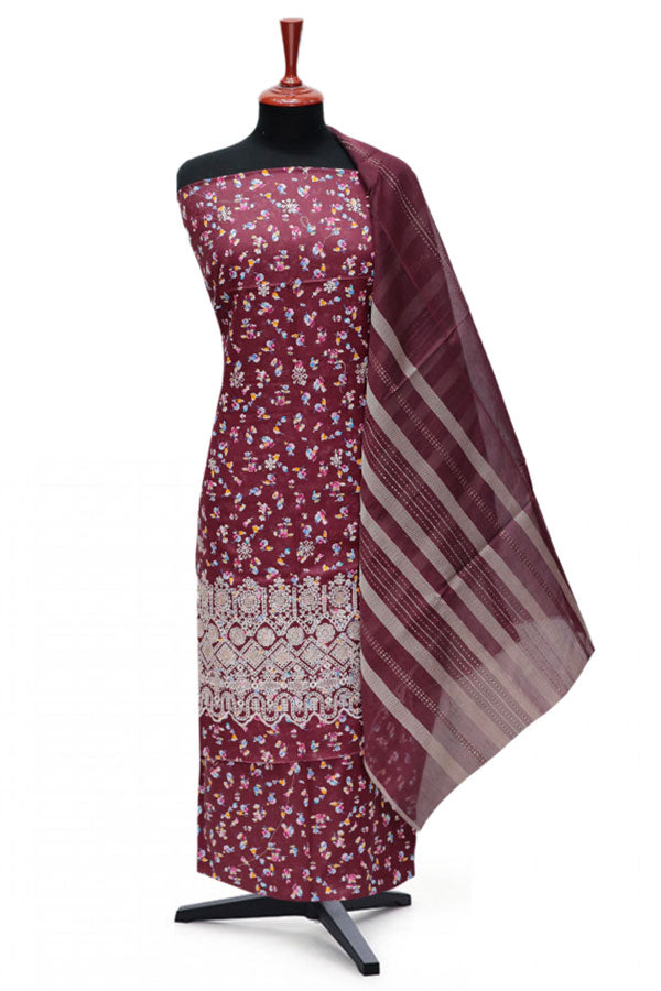 Hafiz Kiswa Print Lawn'24 D#107 Maroon