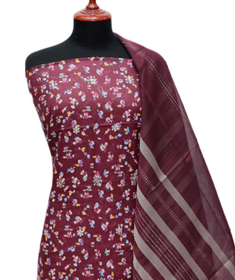 Hafiz Kiswa Print Lawn'24 D#107 Maroon