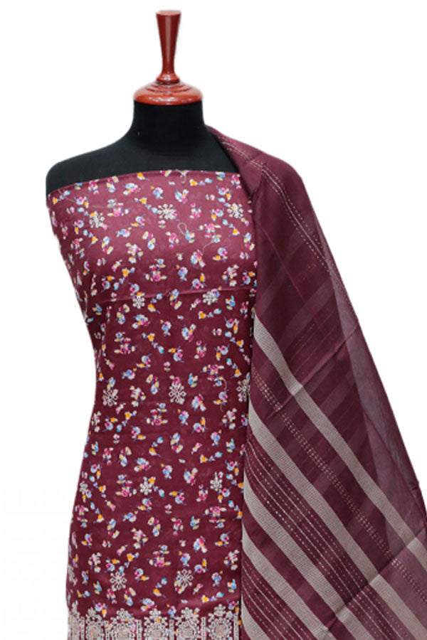 Hafiz Kiswa Print Lawn'24 D#107 Maroon