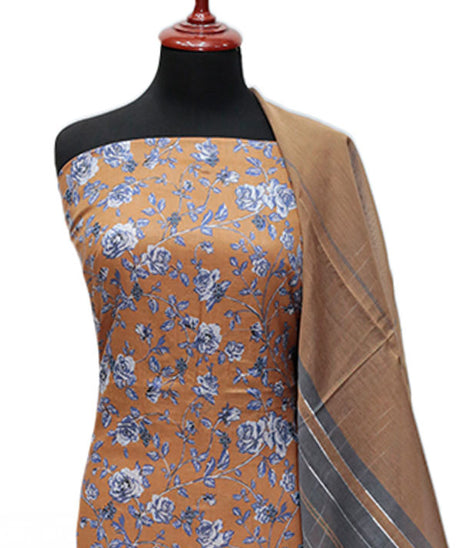 Hafiz Kiswa Print Lawn'24 D#108 Brown