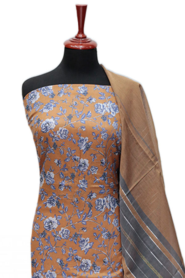 Hafiz Kiswa Print Lawn'24 D#108 Brown