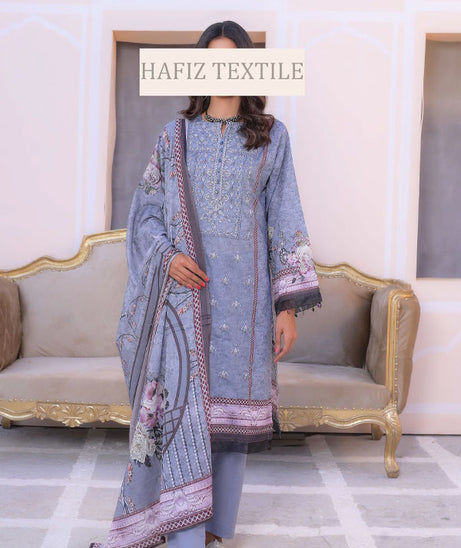 Hafiz Laiba Emb Lawn'23 D#269 (Grey)