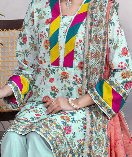 Hafiz Mahnoor Slub Lawn'25 D#83 (L Grey)