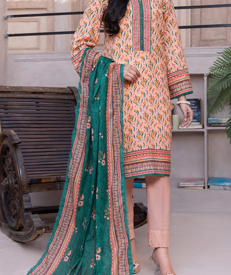 Hafiz Mahnoor Slub Lawn'25 D#84 (Peach)
