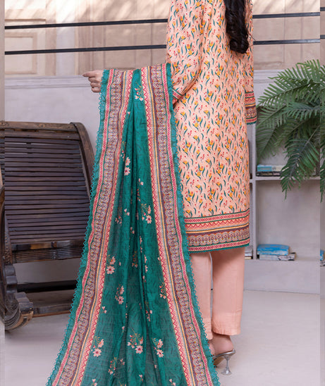 Hafiz Mahnoor Slub Lawn'25 D#84 (Peach)