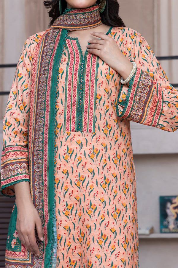 Hafiz Mahnoor Slub Lawn'25 D#84 (Peach)