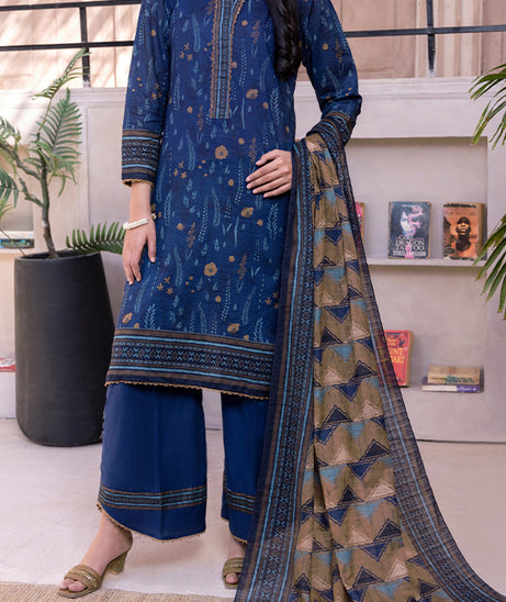 Hafiz Mahnoor Slub Lawn'25 D#87 (Nevy Blue)